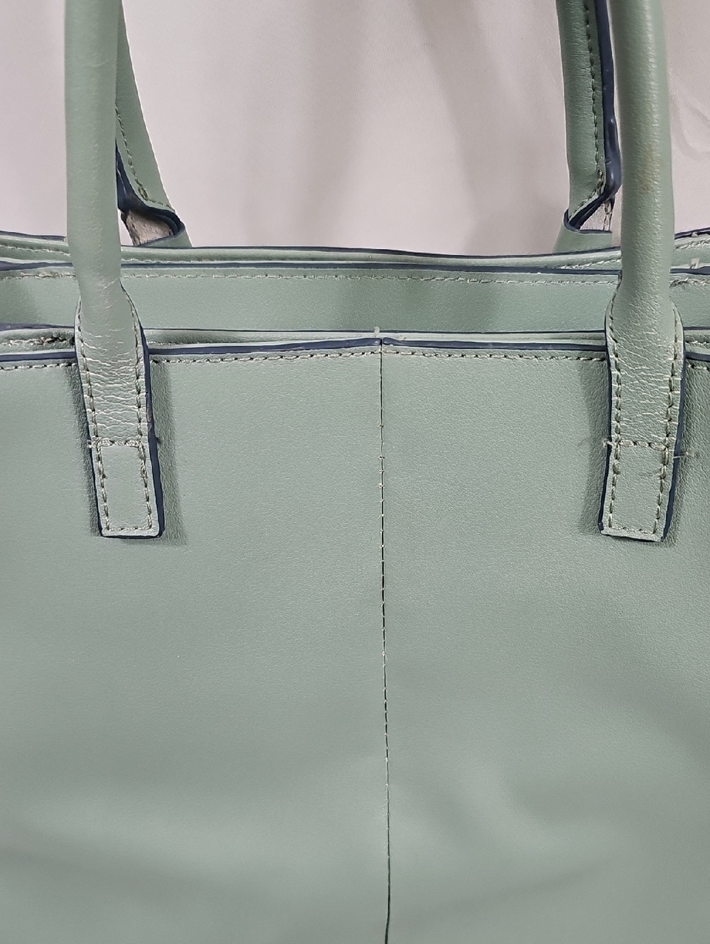 Mint Green Leather Tote Bag - Picture 13 of 13